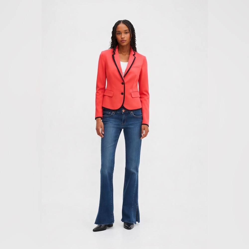 GAP Neon Coral Blazer with Contrasting Trim
